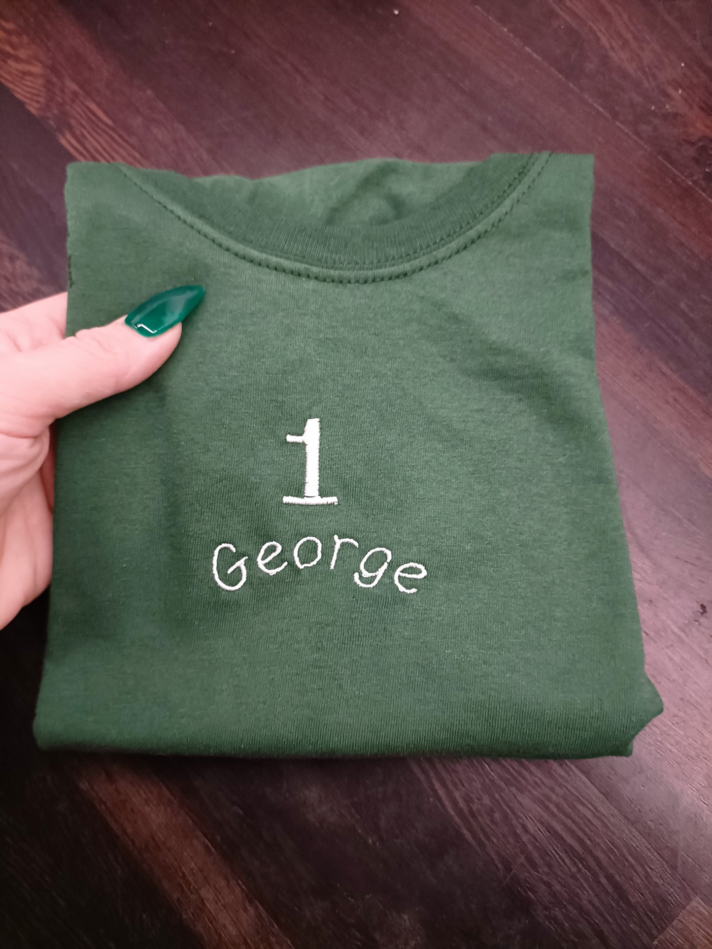 Personalised embroidery children's top